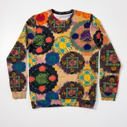 Sweatshirt Naro Men Acid Flowers Organic - L/XL