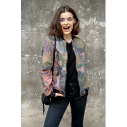 Bomberjacke Oversize Floral from Cotton