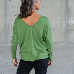 Bluse Saja Longsleeve Basil - Viskose EcoVero™