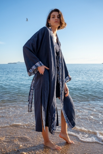 Kimono Rituals Navy Breeze - Leinen