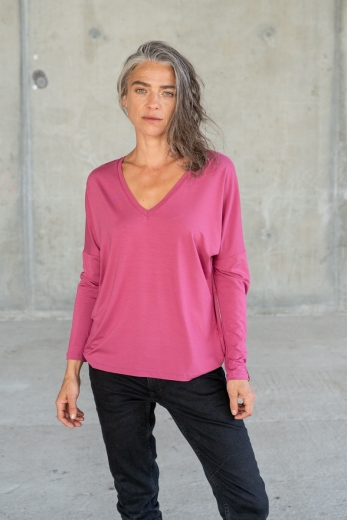 Bluse Saja Longsleeve Indian Rose - Viskose EcoVero™