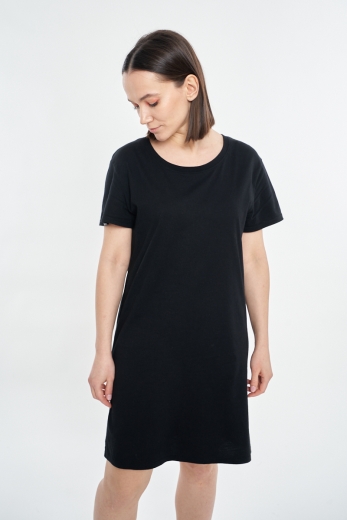 T-Shirt-Kleid Veli Black - Fairtrade Cotton