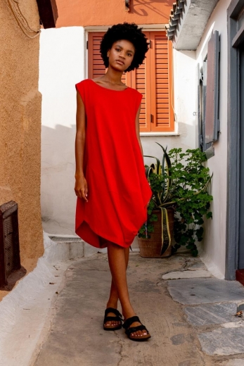 Kleid Ankara Red Manta