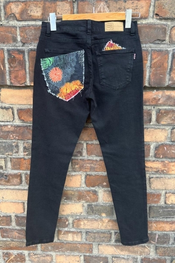 Jeans Mona Black Patch - XS/S