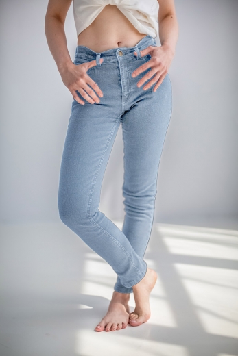 Jeans Mona Sky Blue - Zertifizierte Baumwolle