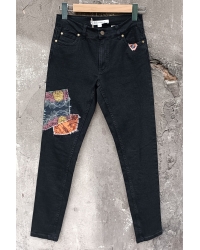 Jeans Mona Black Patchwork Harmony Zertifizierte Baumwolle - XS/S