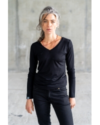 Bluse Amal Black Tierra Mini - Viskose EcoVero™