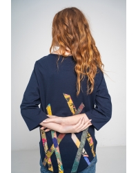 Bluse Emma Navy aus Fairtrade-Baumwolle