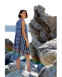 Kleid Summertime Navy Breeze - Viskose EcoVero™
