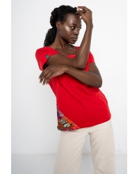 T-shirt Nimba Red Fuego aus Fairtrade-Baumwolle