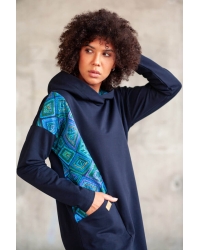 Kleid Onga Hoodie Navy Blue Mundo