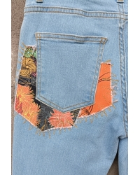 Jeans Mona Sky Blue Patchwork Harmony Zertifizierte Baumwolle - XS/S