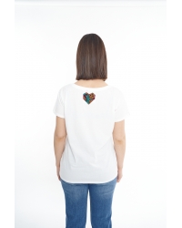 T-shirt Nimba Be My Valentine White aus Fairtrade-Baumwolle