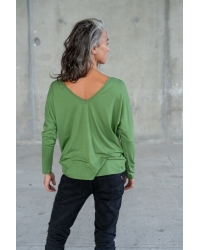 Bluse Saja Longsleeve Basil - Viskose EcoVero™