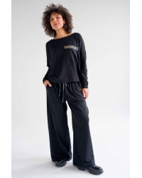 Sweatshirt Comfort Black Yala - Bio-Baumwolle