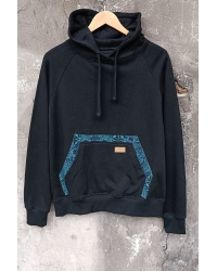 Hoodie Goa Black Green Nefud - S/M