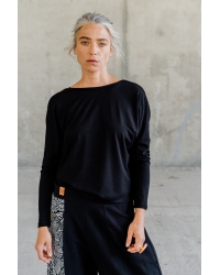 Bluse Saja Longsleeve Black - Viskose EcoVero™