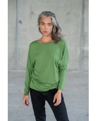 Bluse Saja Longsleeve Basil - Viskose EcoVero™