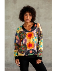 Sweatshirt Okayama Acid Flowers