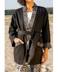 Kimono Omura Black Mopti - Leinen