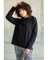 Sweatshirt Wrap Black Seguro - Bio-Baumwolle