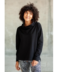 Sweatshirt Wrap Black Seguro - Bio-Baumwolle