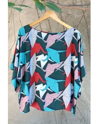 Bluse Wind Origami Green - Onesize