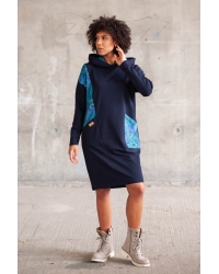 Kleid Onga Hoodie Navy Blue Mundo