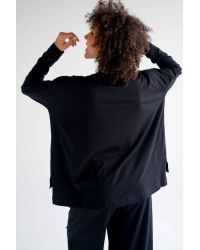 Sweatshirt Comfort Black Yala - Bio-Baumwolle