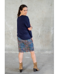 Bluse Saja Longsleeve Navy - Viskose EcoVero™