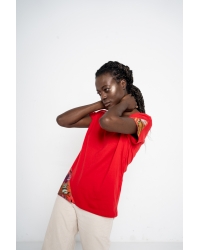 T-shirt Nimba Red Fuego aus Fairtrade-Baumwolle